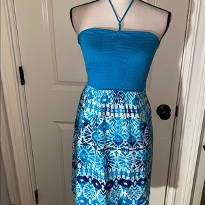 Blue tie-dye sun dress!